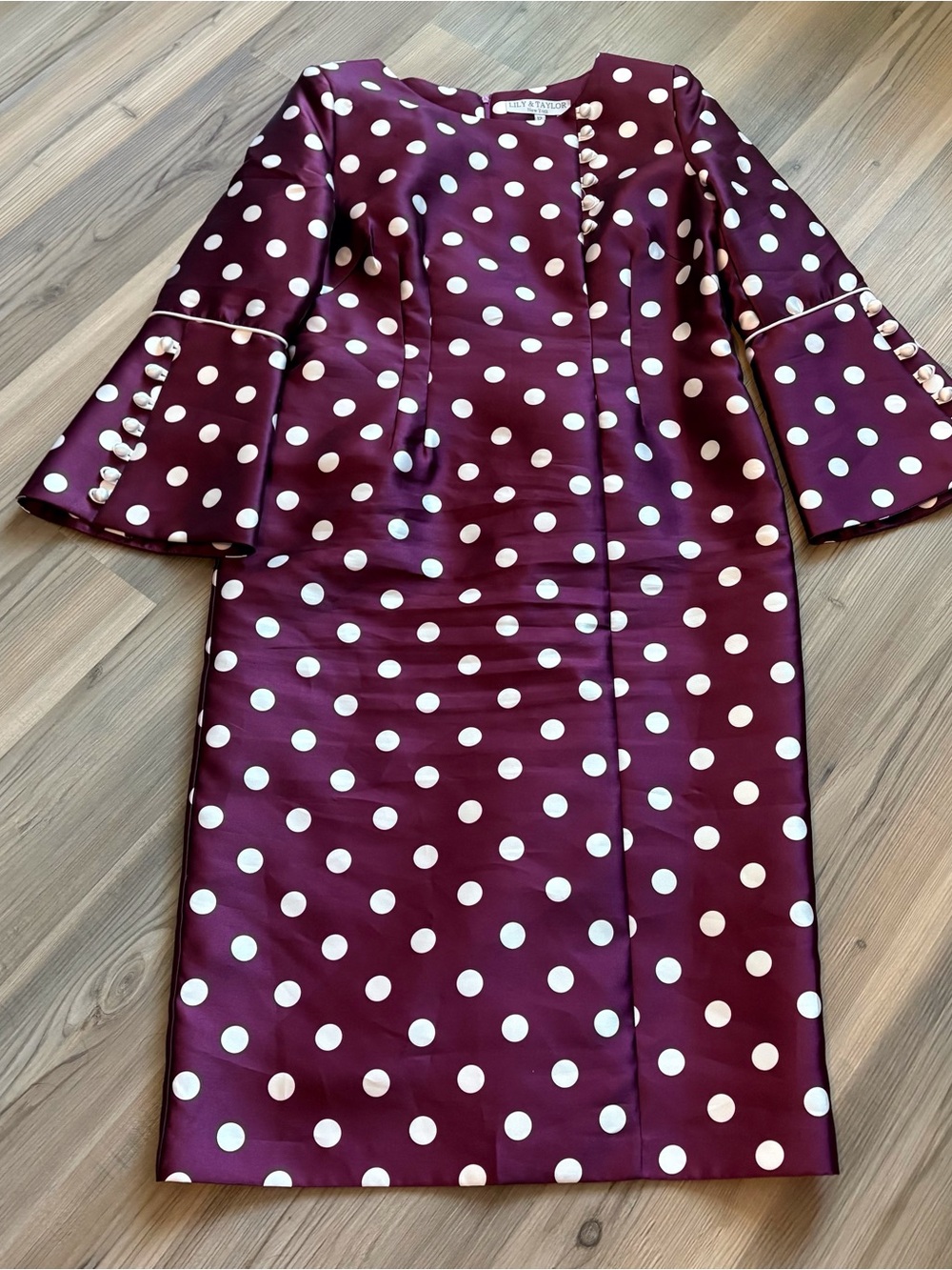 Lily & Taylor New York Polka Dot Dress Size 12